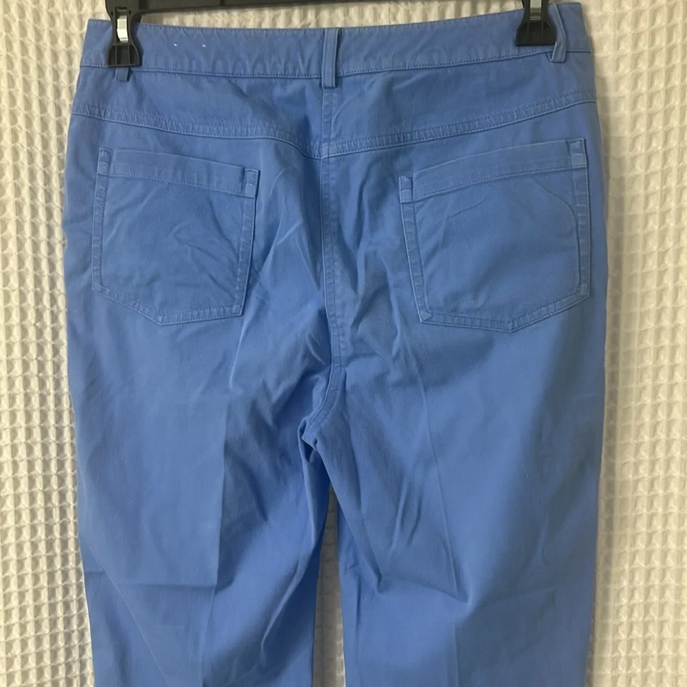 J. McLaughlin 5-Pocket Stretch Cotton Spandex Twill Straight Leg Pants Blue - Picture 7 of 11